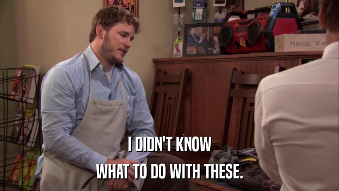 I DIDN'T KNOW WHAT TO DO WITH THESE. 