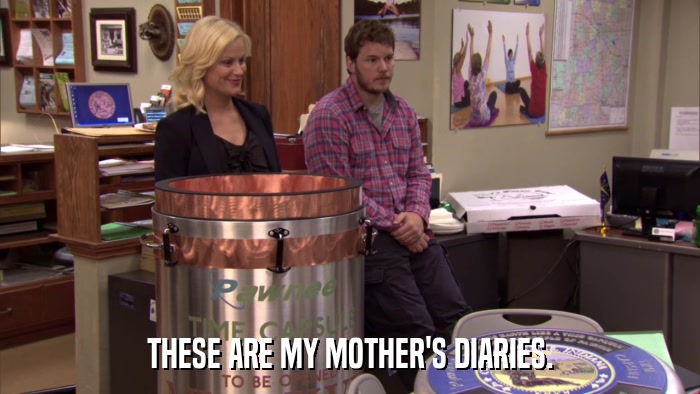 THESE ARE MY MOTHER'S DIARIES.  