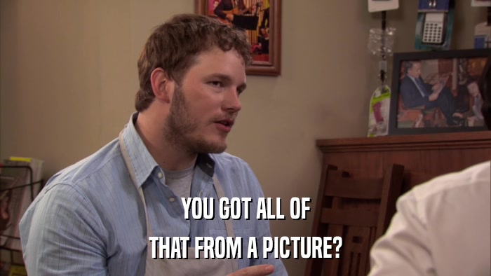 YOU GOT ALL OF THAT FROM A PICTURE? 