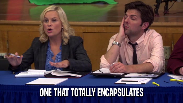 ONE THAT TOTALLY ENCAPSULATES  