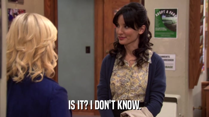 IS IT? I DON'T KNOW.  