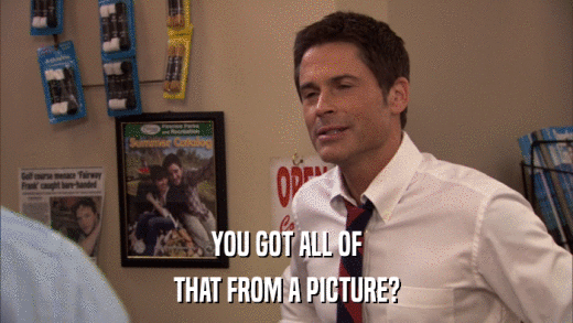 YOU GOT ALL OF THAT FROM A PICTURE? 