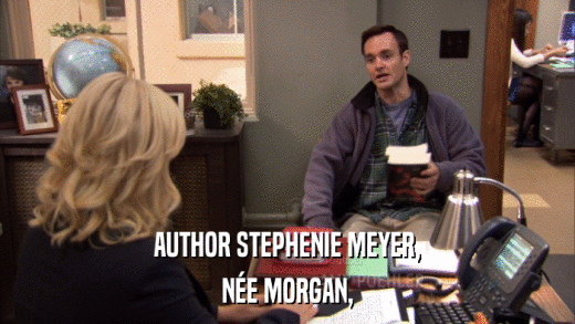 AUTHOR STEPHENIE MEYER, NéE MORGAN, 