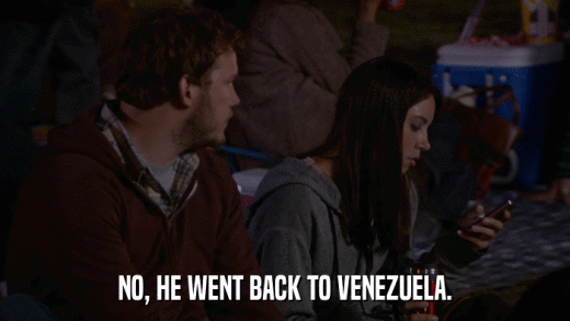 NO, HE WENT BACK TO VENEZUELA.  