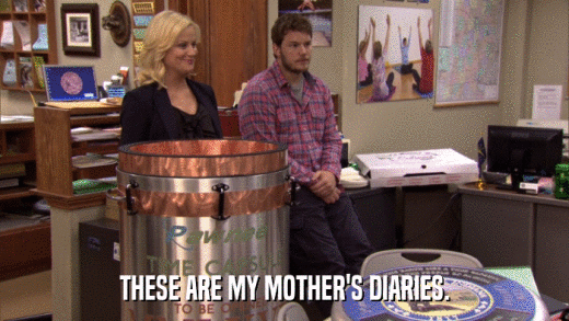 THESE ARE MY MOTHER'S DIARIES.  