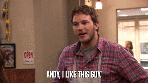 ANDY, I LIKE THIS GUY.  