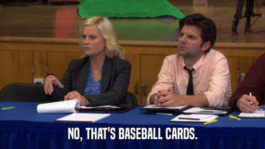 NO, THAT'S BASEBALL CARDS.  