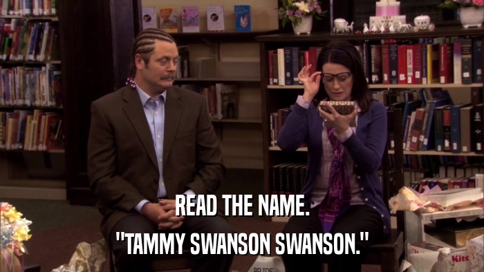 READ THE NAME. 