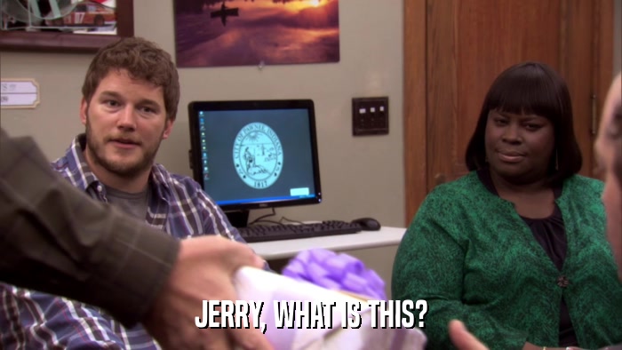 JERRY, WHAT IS THIS?  