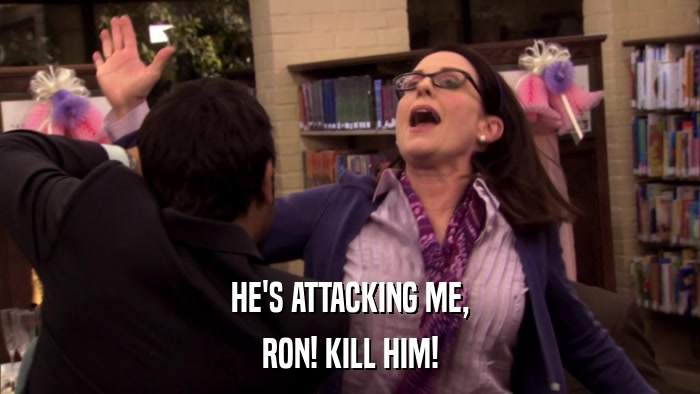 HE'S ATTACKING ME, RON! KILL HIM! 