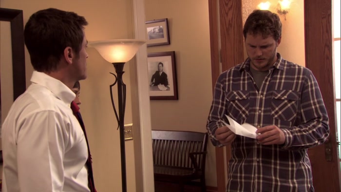RON SWANSON HAS SENT ME OVER TO DELIVER TO YOU THIS DOCUMENT. 