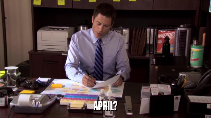 APRIL?  