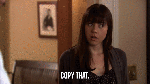 COPY THAT.  