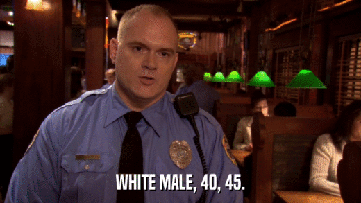 WHITE MALE, 40, 45.  