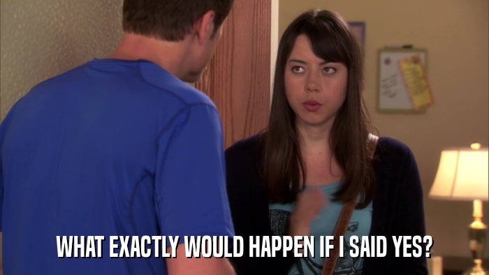 WHAT EXACTLY WOULD HAPPEN IF I SAID YES?  
