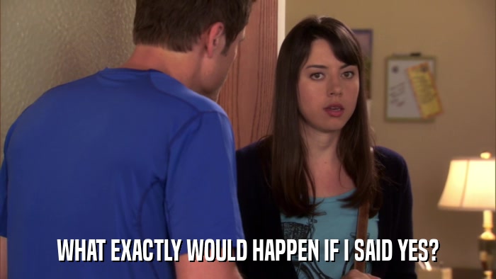 WHAT EXACTLY WOULD HAPPEN IF I SAID YES?  