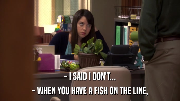 - I SAID I DON'T... - WHEN YOU HAVE A FISH ON THE LINE, 