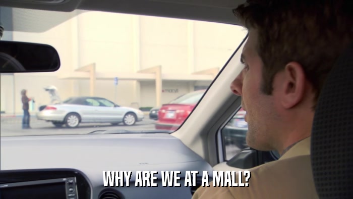 WHY ARE WE AT A MALL?  