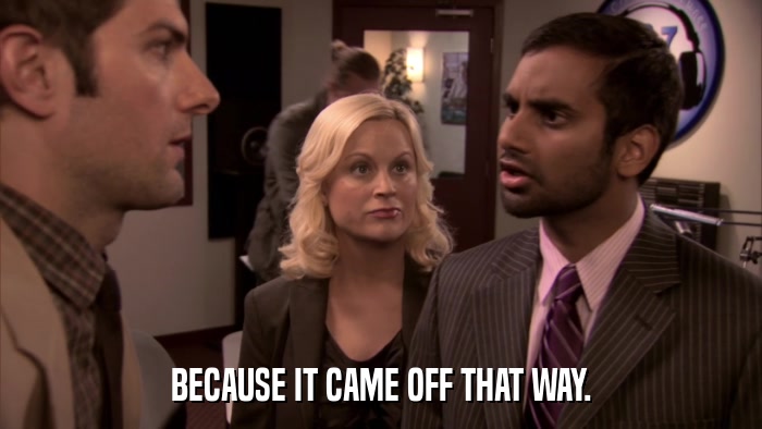 BECAUSE IT CAME OFF THAT WAY.  