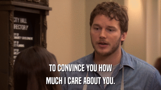 TO CONVINCE YOU HOW MUCH I CARE ABOUT YOU. 