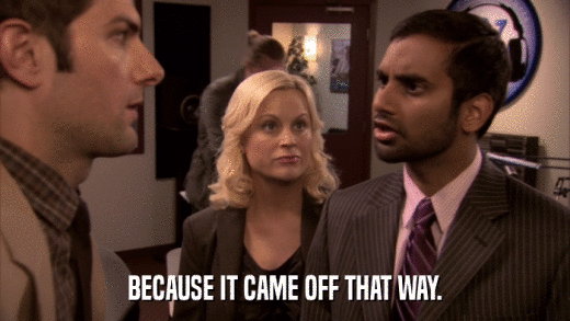 BECAUSE IT CAME OFF THAT WAY.  