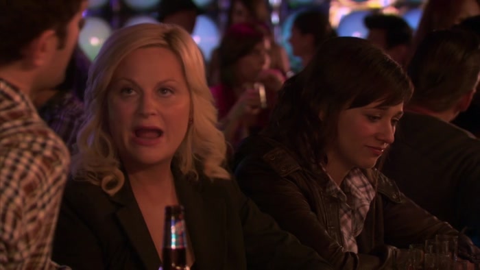 ANN'S IN KIND OF A CRAPPY MOOD BECAUSE CHRIS DUMPED HER. 