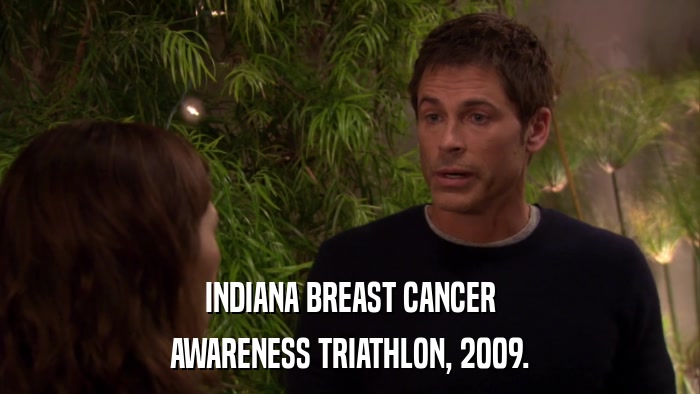 INDIANA BREAST CANCER AWARENESS TRIATHLON, 2009. 