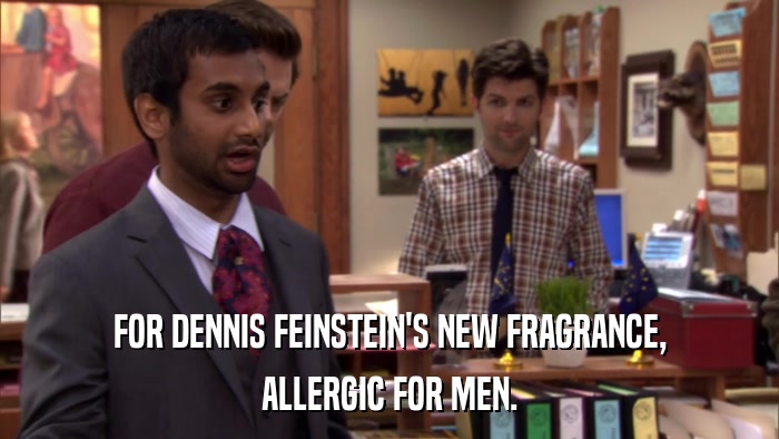 FOR DENNIS FEINSTEIN'S NEW FRAGRANCE, ALLERGIC FOR MEN. 