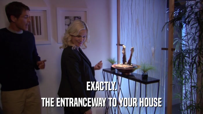 EXACTLY. THE ENTRANCEWAY TO YOUR HOUSE 