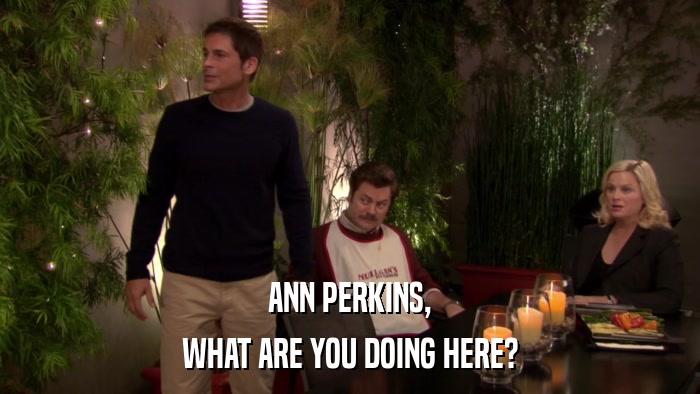 ANN PERKINS, WHAT ARE YOU DOING HERE? 