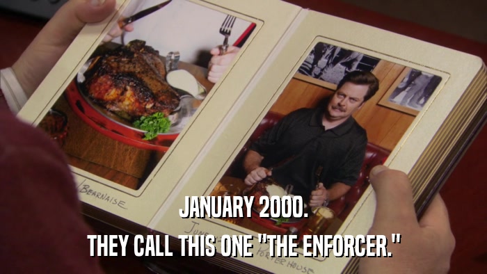 JANUARY 2000. THEY CALL THIS ONE 