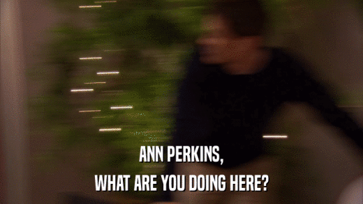 ANN PERKINS, WHAT ARE YOU DOING HERE? 