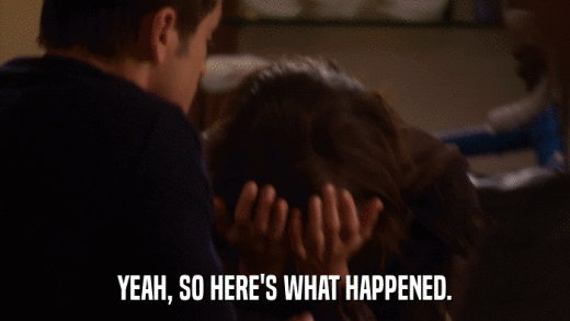 YEAH, SO HERE'S WHAT HAPPENED.  