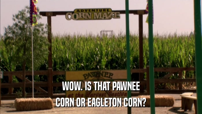 WOW. IS THAT PAWNEE CORN OR EAGLETON CORN? 