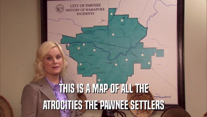 THIS IS A MAP OF ALL THE ATROCITIES THE PAWNEE SETTLERS 