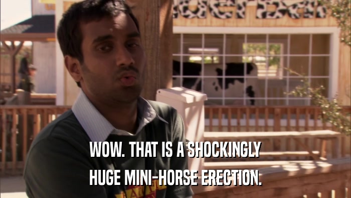 WOW. THAT IS A SHOCKINGLY HUGE MINI-HORSE ERECTION. 