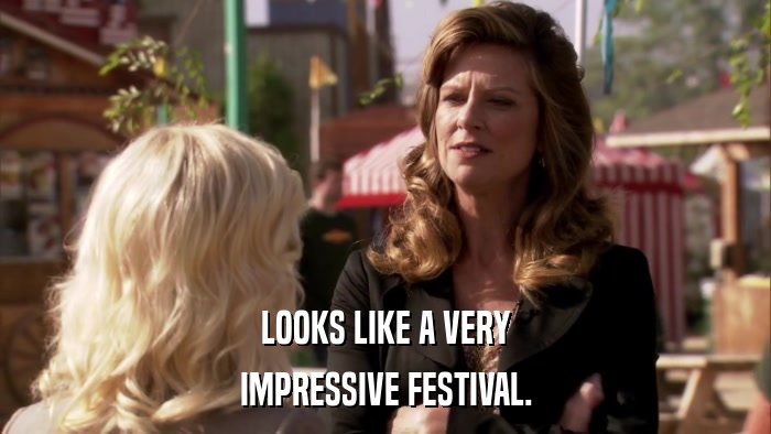 LOOKS LIKE A VERY IMPRESSIVE FESTIVAL. 