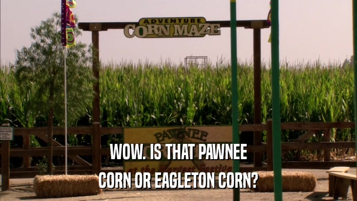 WOW. IS THAT PAWNEE CORN OR EAGLETON CORN? 