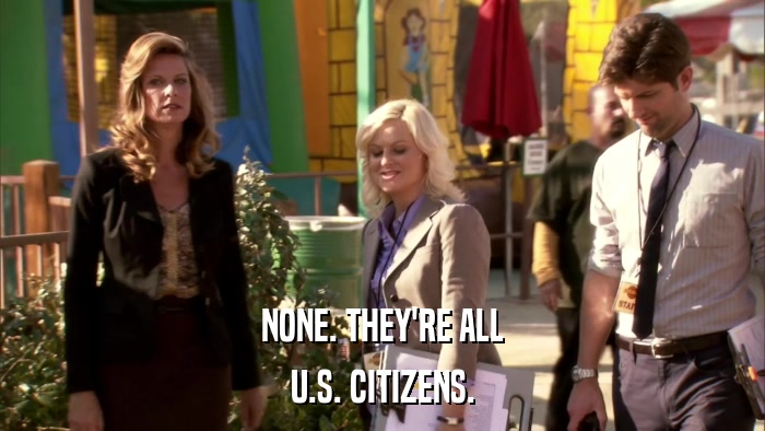 NONE. THEY'RE ALL U.S. CITIZENS. 