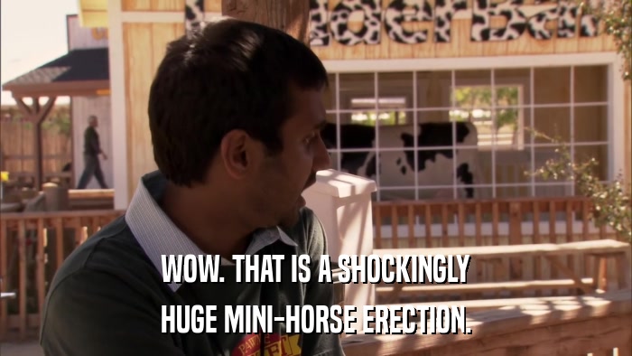 WOW. THAT IS A SHOCKINGLY HUGE MINI-HORSE ERECTION. 