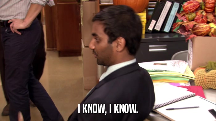 I KNOW, I KNOW.  