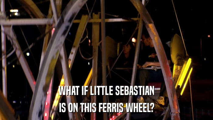 WHAT IF LITTLE SEBASTIAN IS ON THIS FERRIS WHEEL? 