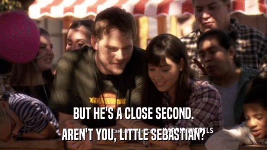 BUT HE'S A CLOSE SECOND. AREN'T YOU, LITTLE SEBASTIAN? 