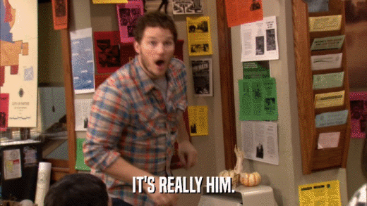 IT'S REALLY HIM.  