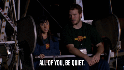 ALL OF YOU, BE QUIET.  
