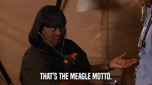 THAT'S THE MEAGLE MOTTO.  