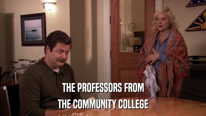THE PROFESSORS FROM THE COMMUNITY COLLEGE 