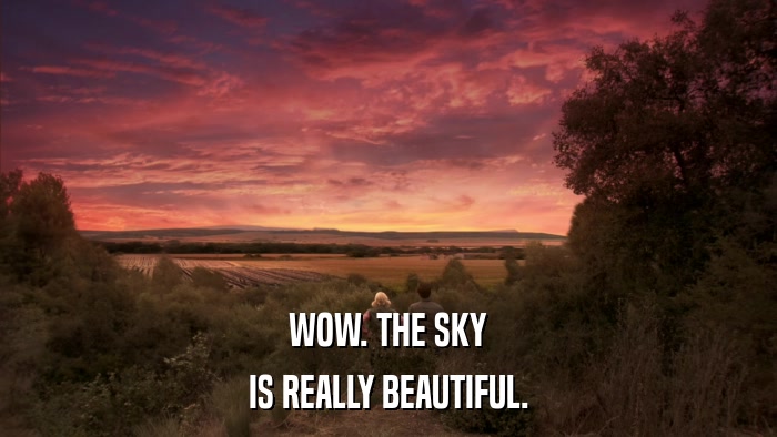 WOW. THE SKY IS REALLY BEAUTIFUL. 