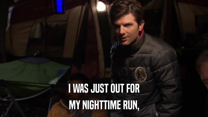I WAS JUST OUT FOR MY NIGHTTIME RUN, 