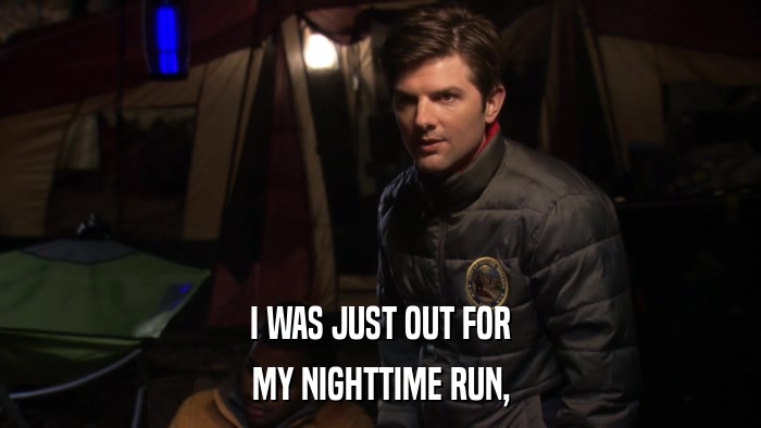 I WAS JUST OUT FOR MY NIGHTTIME RUN, 